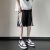 Marca de moda High Street shorts de trabajo para hombre verano japonés casual costuras color en contraste estudiante guapo baloncesto shorts deportivos