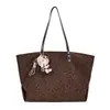 Bolsa de mão grande com estampa de leopardo para mulheres, nova moda 2026, bolsa de ombro casual, bolsa tote versátil estilo retrô para o dia a dia
