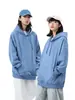 Sudadera con Capucha de Vellón de Zorro Plateado de 430 g para Otoño e Invierno con Hombros Caídos, Corte Holgado para Hombres y Mujeres, Ropa de Trabajo Transfronteriza para Otoño e Invierno