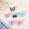 Clip creativo y lindo para cuaderno con forma de mariposa, clip de PP de doble cara de alta estética, clip acrílico creativo decorativo para chicas
