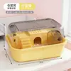 Gaiola extra grande para hamster com elementos decorativos, esconderijo de villa de luxo para hamsters dourados, caixa de reprodução de camada dupla, suprimentos para animais de estimação