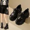 Mocasines de plataforma estilo británico para mujer, colección otoño 2026, diseño con cuentas, tacones gruesos, efecto adelgazante, versátiles, zapatos para mujer que aumentan la altura