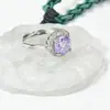 Joyas Gesien Estilo Coreano Zircón Super Brillante Corte Flor de Hielo Redondo Pendientes Anillo de Moda Casual Pendientes Colgantes Joyería
