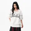 Camiseta Unisex de Punto Jacquard Estilo Fair Isle de Manga Corta para Verano, Estilo Alto Casual, Polo Simple Transpirable