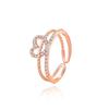 Anillo de corazón de amor caliente transfronterizo entre Europa y Estados Unidos, personalidad de moda para mujer, anillo de dedo índice exagerado, estilo frío simple y popular neto