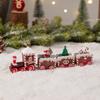 Decoraciones Navideñas Tren de Madera Navideño Jardín de Niños Regalos de Vacaciones de Navidad Exhibición de Ventana Juguetes Navideños