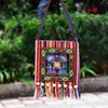Bolsa de ombro única bolsa de franja bolsa estilo étnico bolsa transversal bolsa de souvenir de viagem bordada Leidezhu Yunnan tecido grosso zíper pequena