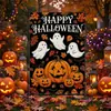 Banderas de Decoración para Jardín de Halloween Estampado Personalizado Calabaza Gato Negro Fantasma Amazon Banderas de Decoración para Patio Exterior