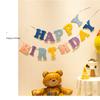 Banner de Cumpleaños de Fieltro Listo para Usar Happybirthday Banner No Tejido Banner de Feliz Cumpleaños Macaron