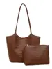 Bolso de hombro vintage de gran capacidad con un toque de alta gama, bolso tote versátil para el trabajo para mujer, bolso de patrón tejido de nicho, nuevo modelo para mujer
