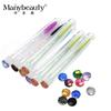 Cepillo para pestañas con pedrería montado en tubo con base audaz de diamante herramienta de belleza para pestañas cepillo de doble propósito Cepillo para máscara de pestañas