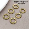 Anel Espaçador Fechado Torcido Ininterrupto em Aço Inoxidável Dourado/Cor de Aço Eletrodepositado a Vácuo Acessórios para Joias DIY Materiais