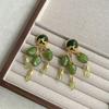 Pendientes largos con borlas estilo Hong Kong, estilo retro de corte para mujer, diseño exagerado.