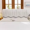 Funda suave para cabecero de cama estilo minimalista, protector de cabecero de media terciopelo, funda de cabecero antideslizante con bordes tejidos con diseño de estrellas