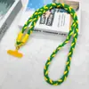Novo Cordão para Celular Colorido Trançado Pendurador Transversal para Pescoço Corda de Cordão Anti-Perda para Celular Longa