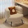 Sofá Nube de Tela Estilo Crema Sala de Estar Apartamento Pequeño Simple Moderno Nórdico Diseñador Lana de Cordero Moda Sofá