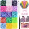 Venta al por mayor transfronteriza de diamantes de resina de colores para caramelos de 3 mm/4 mm/5 mm, juego de colores mixtos, diamantes de resina para decoración de uñas