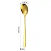 Colher e Garfo de Aço Inoxidável 410 Estilo Coreano Estilo Ins Colher Talheres da Moda Colher de Sobremesa Colher de Café Garfo de Frutas Doméstico