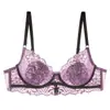Lencería Sexy Nueva de Verano Transfronteriza para Mujer, Lencería de Encaje Ultrafina Estilo Francés, Conjunto de Lencería Reductor para Busto Grande Anti-Flacidez