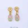Estilo Chino Antiguo Oro Goteo de Aceite Carácter de Bendición Flor de Paz Colgante de Moda Boutique Accesorios para Pulsera Joyería Venta al por Mayor