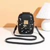 Bolso Nuevo de Mujer con Cuadrícula de Diamantes Bolso Cuadrado Pequeño Casual Bolso de Hombro Único Cruzado Moda Cerradura Bolso para Teléfono Bolso Pequeño Guangzhou al por Mayor