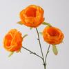 Flores Artificiales en Tema de Color Naranja y Naranja para Decoración de Boda, Arreglos de Pasillo, Arreglos Florales, Flores Falsas, Decoración del Hogar, Exhibiciones de Flores de Piso