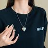 Collar de Cadena Geométrica Hueca de Acero Inoxidable, Cadena para Clavícula con Colgante de Diseño Minimalista de Nicho, Nuevo Accesorio de Cuello Versátil de Estilo Fresco