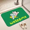 Alfombra Absorbente de Baño Abstracta de Dibujos Animados Tapete Antideslizante para Inodoro Alfombrilla para Pies de Entrada Barro de Diatomeas Secado Rápido Resistente a la Suciedad Fácil de Limpiar