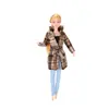 E-commerce Transfronteiriço Vestido para Boneca Barbie de 11 Polegadas 30cm Roupa Externa Pequena e Cheirosa Roupa Externa de Lã Calça de Couro Pronta para Venda