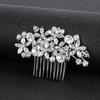 Peine para el cabello con flor K blanca y diamante hueco, accesorios de boda transfronterizos para novias de Europa y Estados Unidos, venta directa de fábrica