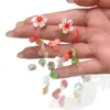 Só as Flores Estão Ocupadas! Brincos de Flor Dopamina Super Fada Elegantes para Viagem de Verão Feminina Brincos de Alto Padrão Brincos Versáteis