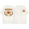 Camiseta unisex holgada informal de manga corta con estampado de logotipo retro de RHUDE para primavera y verano de 2024