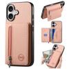 Adequado para Capa de Celular com Suporte para Apple iPhone 18 Pro com Armazenamento Grande, Slot para Cartão, Anti-Queda, Capa Protetora de Couro Liso para Apple 17E