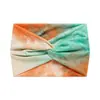 18cm Europeu e Americano Transfronteiriço Estampado Cruz Yoga Esportes Faixa de Cabelo Laço Nó Retrô Castanha Lado Largo Tie Dye Faixa de Cabeça Turbante