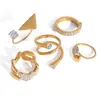 Anillos Jieding Europeos y Americanos de Zirconia para Mujer, Joyería de Acero de Titanio que no se decolora, Sensación de Lujo Ligero de Alta Gama, Accesorios Transfronterizos de Acero Inoxidable