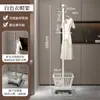 Perchero de Ropa y Bolsos de Pie, Perchero Desmontable para Ropa de Dormitorio, Estante de Almacenamiento Secado de Ropa de Piso para Sala de Estar de Lujo Ligero