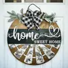 Yzm Nuevo Producto Transfronterizo Home Sweet Home Colgante de Puerta de Madera 3D