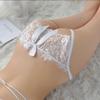 Ropa interior sexy de encaje floral que cubre la mitad de la cadera, calzones para mujer, ropa interior de tentación, tanga sexy de perspectiva de cintura baja 7150