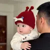 Chapéu de Lã para Bebê Outono e Inverno Super Fofo Bola de Pelo Pequeno Tentáculo Chapéu Pulôver Chapéu de Tricô para Bebê Recém-nascido Inverno
