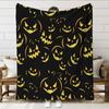 Manta Flannel Digital Impresión Halloween Cómoda Suave Cálida Terciopelo Doble Cara Pequeña Manta Aire Acondicionado Manta Sofá