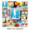 50 adesivos de graffiti para stand-up paddle personalizados para esportes transfronteiriços, decoração para celular, bagagem, skate