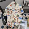Camisas Florais Casuais Havaianas Estilo Tailandês para Homens e Mulheres, Sensação Relaxada de Verão, Camisas Florais de Casal para o Festival Songkran na Praia, Tendência