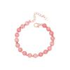 Pulsera elástica de cuentas de cristal con grietas de hielo hecha a mano, pulsera apilable de temperamento moderno, corazón de chica popular