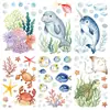 Pegatinas de Mundo Marino de Dibujos Animados Transfronterizas al por Mayor Decoración de Baño Balcón Habitación Infantil Pegatinas de Pared Autoadhesivas al por Mayor Personalización al por Mayor
