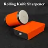 Piedra de afilar multifuncional para cuchillos de cocina caseros, Herramienta rápida para afilar cuchillos de cocina y cuchillos pequeños, Afilador de cuchillos cilíndrico