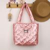 Bolso de textura de alta calidad para mujer, nuevo bolso de hombro de otoño e invierno 2024, bolso de mano para el día a día, bolso de algodón portátil.