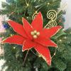 Polvo Dorado Flores de Navidad Regalo de Navidad Decoraciones para Árbol de Navidad Accesorios de Guirnalda Hechos a Mano Colgante de Polvo de Espuma