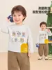 Ropa infantil Kaka Panda, camiseta infantil de manga larga para otoño, camiseta básica para niños, top para niñas de primavera y otoño, conjunto de otoño para bebé