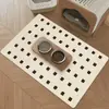 Tapete de chão para animais de estimação tapete de chão estilo terra diatomácea tapete de chão para cães comerem tapete de chão impermeável antiderrapante tapete de chão para cães dormirem
