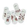 Meias novas sem costura 25 primavera e verão meias coreanas desenho animado cachorro meias invisíveis femininas silicone antiderrapante meias rasas atacado